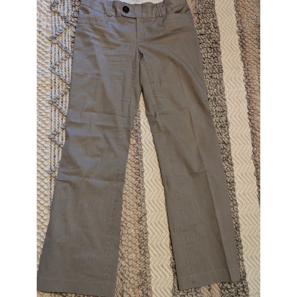 Banana Republic Martin Fit Trouser Pants Gray Striped Bootcut Stretch women's 4